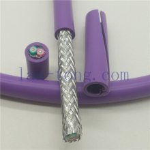 紫色双芯profibus dp专用通讯屏蔽双绞电缆线