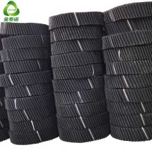 高度220mm黑色圆填料 聚丙PP淋水圈料 适用圆形高温冷却塔 金泰诺