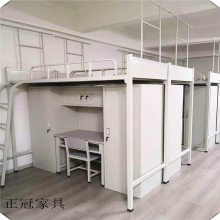 昆明学生床厂家 高低宿舍公寓床 不锈钢实木床 双层型材床可定制