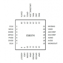 顺芯代理商音频ADC芯片ES8374
