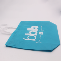 蓝绿色无纺布手提袋定做 外贸质量无纺布袋定制 免费设计印刷logo