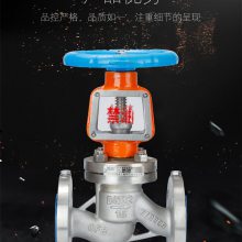 JY41W-25P氧气截止阀 不锈钢JY41W氧气截止阀浙江南高批发阀门 法兰截止阀