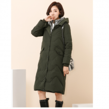 成都金荷花国际时装城 羽绒服女士2019新款中长款假两件韩版宽松外套女冬季加厚潮 一手货源