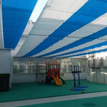 新疆幼儿园体育馆商业街大型户外电动手动波浪形遮阳网遮阳帘天幕