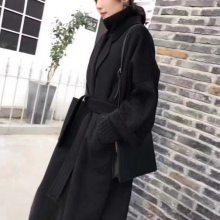 欧美纯色高端品牌金叶德双面羊绒大衣品牌折扣批发广州女装批发服装一手货源