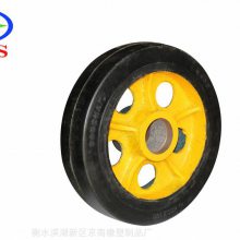 铁芯橡胶轮 重型脚轮 10寸特重型A1级铁芯橡胶单轮 京南橡塑制品厂