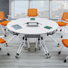 单人桌可移动课桌现代简约培训桌可折叠自由拼接会议桌学生