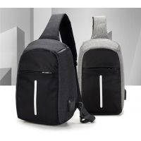 跨境***男士式胸包單肩包男斜挎包男包戶(hù)外多功能亞馬遜***