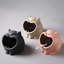 可爱卡通动物陶瓷烟灰缸 创意个性时尚摆件 客厅家用烟灰缸