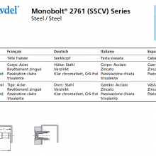 POPAVDELоíMonobolt? 2761 (SSCV) Series