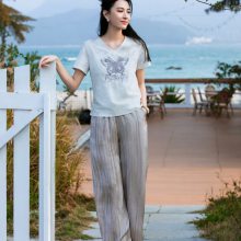 品牌撤柜女装拿货 爱奴娇夏 新中式手工盘扣连衣裙货源 实体店直播女装进货渠道