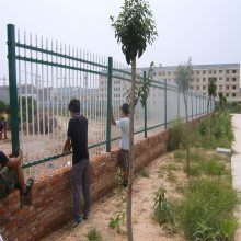 厂区围墙围栏杆 花园小区锌钢护栏 院墙防爬铁艺栅栏