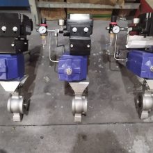 304不锈钢球阀 硬密封球阀Q641F-16C DN50 气动法兰球阀