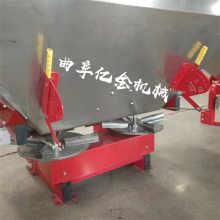 不锈钢材料600公斤撒肥机 多功能后传动轴侧施肥扬肥机 双圆盘农用抛肥机工作视频