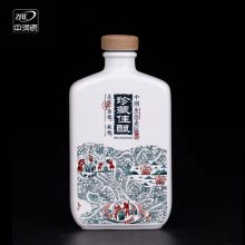 小酒坛子高温酒壶一斤陶瓷酒瓶白酒瓷瓶厂家批发酒坛1斤密封空瓶