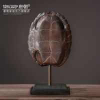 家居美式乡村复古树脂乌龟壳 咖啡厅餐厅软装饰品摆件工艺品