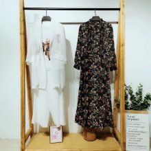 广州品牌折扣女装2020春夏纯色压褶透视料西装套装【sofa】轻职业女装专柜尾货***