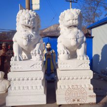公司门口石狮摆件 大门口摆件狮子 传统青石狮子