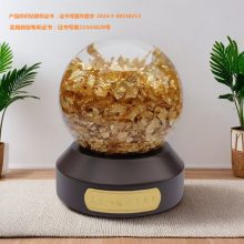 家居擺飾禮品廠(chǎng)家批發(fā)定制金箔旋轉(zhuǎn)水晶球款式新穎質(zhì)量可靠