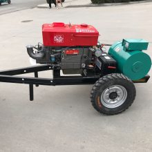 韶华动力 移动式10kw单缸柴油发电机组 ZS1100发动机 农业备用 易移动
