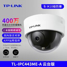 TP-LINK 400万防暴全彩语音对讲网络摄像头TL-IPC443ME-A 云台版