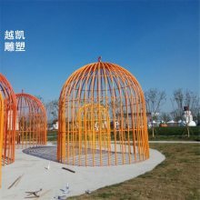 不锈钢鸟笼雕塑厂家 不锈钢鸟笼雕塑价格 不锈钢鸟笼雕塑公司