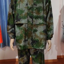 迷彩加厚牛津布PVC成人迷彩雨衣雨褲套裝反光分體式騎行雨衣廠家直銷