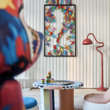 西宁酒店装饰画 客房 花卉 线描镂空款 高雅 抽象 设计定制 厂家 伍一艾