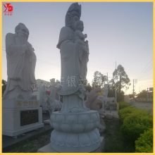 抱子观音石雕花岗岩石材雕刻观世音菩萨寺庙佛像雕塑福建工厂定做