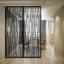 简约现代不锈钢屏风中式餐厅客厅玄关镂空隔断装饰天聚不锈钢