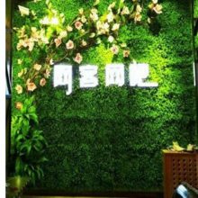 门店招牌前台背景墙迎宾墙装饰假花草塑料绿植人工绿化仿真植物墙