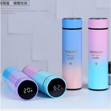 厂家批发时尚智能温度杯 渐变色温显礼品保温杯 时尚感温不锈钢广告水杯 温显智能礼品杯子