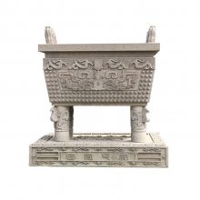 惠安厂家批发石雕香炉雕塑寺庙香炉青石香炉宝鼎雕刻圆鼎方鼎