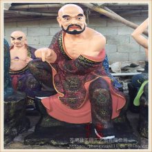 十八罗汉佛像 彩绘十八罗汉厂家 正圆玻璃钢佛像雕塑厂家