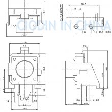 ఴ-֧ᴥ TS-1103V γߴ磺12.0mm*12.0mm*4.3-xmm