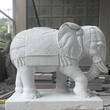 中国古代大象雕刻 普贤菩萨六牙石雕石象 工艺好成品效果好