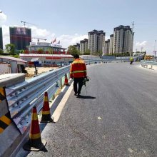 景区山路浸塑波形护栏GR-C-4E道路防撞栏杆庞景实业