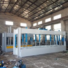 青岛冷压机生产厂家、台面长度3米复合板材专业冷压机、建筑模板贴面压力机