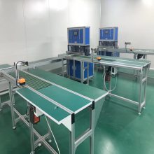 广州眼镜城输送机PV流水线维修，深圳眼镜厂铝材工作台