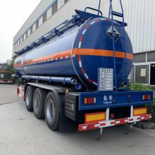 28立方稀硝酸罐车 DTA9405GFWA解放J6腐蚀品罐车 危险品化工半挂车