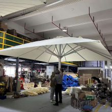 花園酒店咖啡店鄉(xiāng)村遮陽(yáng)傘超大戶外遮陽(yáng)傘定制4-7米手動(dòng)升降