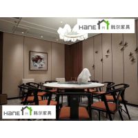 南京饭店家具定做，高级中式饭店卡座沙发桌子组合 韩尔现代中式定制品牌