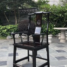 老榆木皇宫椅三件套 新中式太师椅古典圈椅家具厂 名琢世家中山