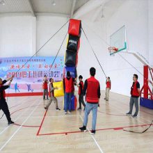 校工会秋季趣味体育运动会道具PVC充气毛毛虫步步高升器材