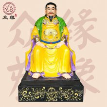 彩绘金身祖师爷爷 厂家直供 龟蛇二将 真武大帝神像树脂雕塑