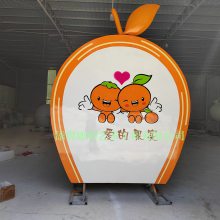 水果主题公园招牌标志玻璃钢创意桔子门拱门头造型雕塑