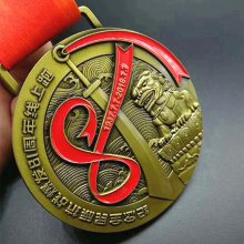 金属奖牌定 制锌合金运动会奖章马拉松比赛烤漆金银铜奖牌定 做