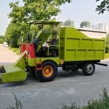 两驱四轮牛舍清粪车 小型铲粪车型号 牧源机械