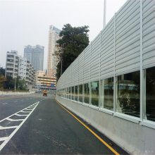 城市道路百叶孔声屏障 _铝合金板隔声屏障_重庆高架桥梁隔声窗