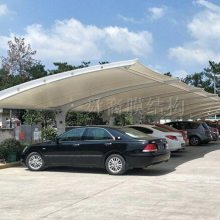 西安停车棚雨棚-景观张拉膜结构棚安装、材料、方案图详细